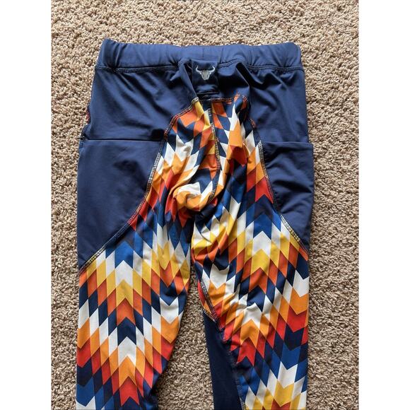 Matador Meggings Arrow Print Activewear Performance Leggings Pull On Pants Small - Picture 8 of 13